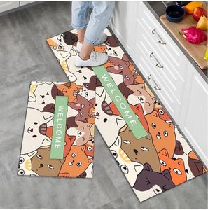 Fashion Pad Soft Mat Household Long Kitchen Floor Mat Oil-Proof Waterproof Door Mat Bathroom Absorbent Door Mat 20230820A03