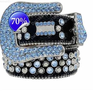 Designer Belt Bb Simon Belts for Men Women Shiny Diamond Belt Black on Black Blue White Multicolour with Bling Rhinestones As Gift 4xl