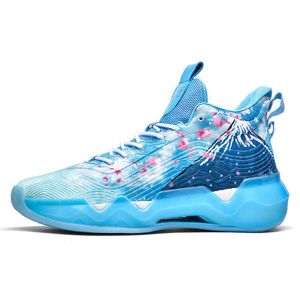 Mens Breathable Basketball Shoes High Top Youth Womens Professional Sports Trainers Casual Sneakers Glow in Dark