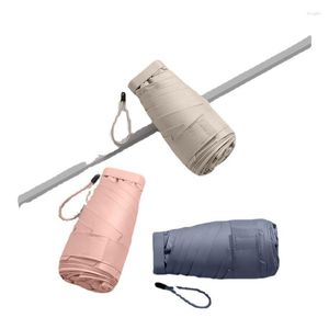 Paraplyer fällbara mini Small Portable Travel Paraply Pocket Sunshade Sunscreen Anti-UV Female Sun Paraply's Women Sunny or Rainy Parasol