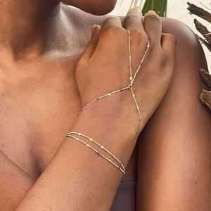 Очаровательные браслеты модный металлический браслет набор многослойных блестящих цепочек