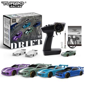 Diecast Model Turbo Racing C61 C62 C63 C64 1 76 2 4GHZ RC Drift Car Type C With Gyro P21 SVC 4CH Remote Control RTR Kit Full Proportional Gift 230818