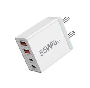 55W GAN 4 PORTS USB+TIPE-C Travel Adapter High Speed ​​Mobile Phone USB C Wall Charger US EU UK AU Plug