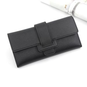 Wallets PU Leather Women Wallet Fashion Long Hasp Black/blue/red/pink/dark Green/grey Card Holder Luxuly Clutch Purse Solid Coin Pocket