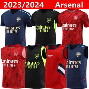 23/24 Arsen Pepe Saka 짧은 소매 유니폼 유니폼 트랙 슈트 Gunners 훈련 조끼 조끼 조끼 Odegaard Thomas Tierney Smith Rowe 2023 2024 운송 남자 아이들 키트