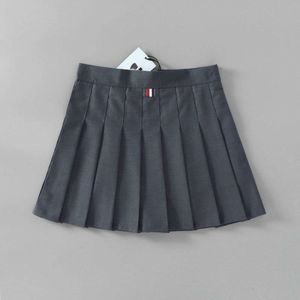 College-Altersreduzierungsrock, hohe Taille, schlankmachendes Band, plissiertes Sommerkleid, A-Linie, kurz