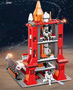 Star Trek 10430 Giocattolo educativo 454 pezzi Lepin Brick Architecture Block Kit modello di astronave Shuttle Launch Center Lunar Lander Space War Build Block Giocattolo da costruzione