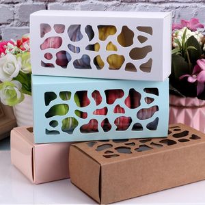 Gift Wrap 10pcs Mini Transparent Window Drawer Boxes Package Gifts Cake For Wedding Birthday Home Party Kraft Paper Packaging Box