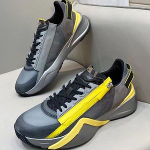 Mükemmel marka akış spor ayakkabı ayakkabıları yan-zip eğitmeni naylon süet elastik konfor kaykay yürüyüşü kauçuk tabanlı kumaşlar açık hava sporları eu38-46 orijinal kutu