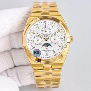 Vacherx Constantins Mens Perpetual Calendal Fulture Full High Quality Watch Four Seas Sapphire Mirror Luminous Rising Sun BrushedダイヤルクイックチェンジストラップMultifu