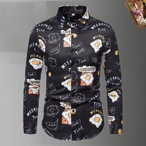 2023 Luxury Designer Dress Shirt Men's Fashion Association Open Foder Solid Business Casual Letter Long Sleeve M-XXXL#024