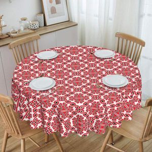 Table Cloth Round Tablecloth 60 Inch Kitchen Dinning Waterproof Ethnic Cover