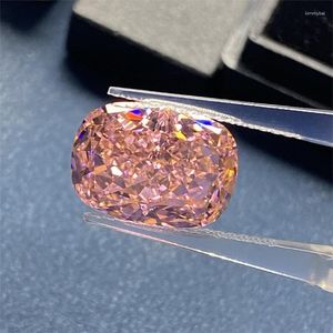 Pietre preziose gemme rosa cuscino schiacciato taglio ad alto diamante carbone 11x15mm zirconia cubica per gioielli personalizzati