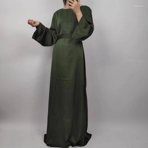 Ethnic Clothing Ramadan Eid Muslim Plain Long Dress For Women Abaya Dubai Islamic Female Robe Turkish Kaftan Arabic Middle East Modest