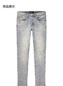 lila jeans designer lila märke jeans lila jeans för män mens designer jeans sommarhål 2023 ny stil broderi självodling och små fötter mode