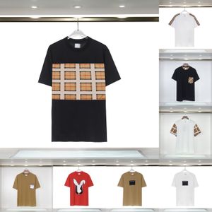 Luxury T-shirt Designer for men women t shirt Fashion Brands Plaid cotton short sleeve High quality tops Asian size S-2XL