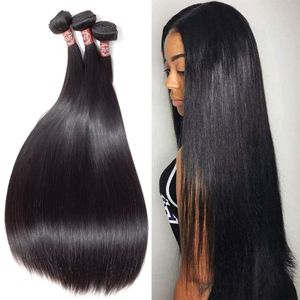 Peruanische Stragiht Haarbündel 8-26 Zoll menschliches Haar Bündel Erweiterungen Remy Hair natürliches schwarzes Webbündel Deals