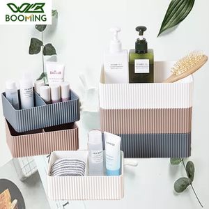 Storage Boxes Bins WBBOOMING Plastic Home Office Bathroom Box Grid Desktop Sundries Makeup Organizer Cosmetic Closet Bin Case 230818