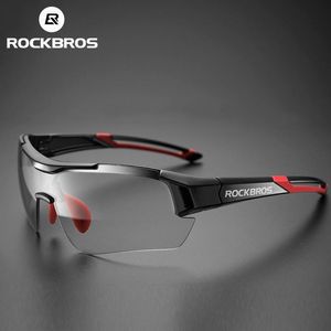 Solglasögon Rockbros PhotoChromic Cycling Glasögon Bicycle Outdoor Sports Solglasögon Misfärgningsglasögon MTB Road Bike Goggles Bike Eyewear