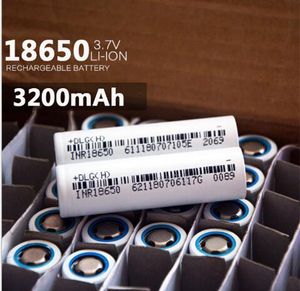 100% Top Quality DLG 18650 Battery 3200mAh INR 18650 Lithium 3.7V INR18650 Cell Li-ion Rechargeable Drain Batteries for Flashlight White