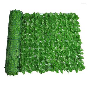 Flores decorativas 100x100cm Plantas artificiais Panéis de parede de cerca de jardim ao ar livre Privacidade de hedge para pátio doméstico decoração de varanda