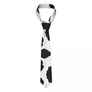 Laço amarra as gravatas da pele de vaca unissex poliéster de 8 cm de pêlo de pêlo para homens acessórios de camisa larga de seda Cravat wedding negócio