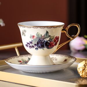 Kubki Puchar Herbaty Bone China Phnom Penh Fruitful zbiór kawy herbaciarnia Zestaw Atfernoon Black Teacup Strona główna Kuchnia