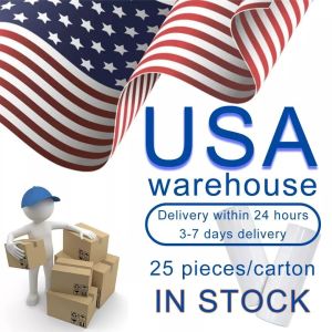 USA CA Warehouse 25pc/Carton Straight 20oz Sublimation Tumblersブランクステンレス鋼マグ