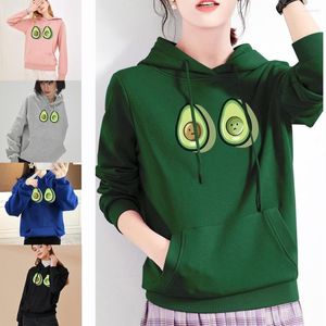 Kadın Hoodies Unisex Bahar Yaz Kazak 2023 İnce Kumaş Avokado Yüz Egzersiz Serisi Baskılı Temel Sweatshirt Sakiller