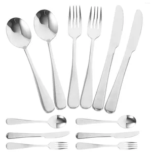 Dinnerware Sets Steak Tableware Metal Stainless Steel Home Silverware Western