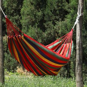 Mat açık kamp hamak tek/ çift portatif seyahat tuval salıncak örtü ağacı uyku yatağı kalın bahçe asılı sandalye, 3 beden