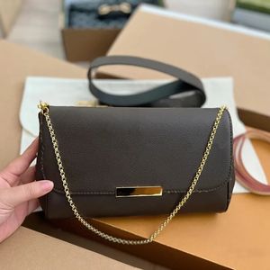 Frauen Abendtaschen Handtaschen Designer -Tasche Lieblings -Crossbody -Geldbörse braune Blume Leder Eins Schulterhandtasche