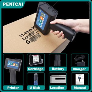 25,4 mm Handheld Inkjet -Drucker tragbar für Metallkunststoff -Barcode -Logo -Stapel -Nummer QR Code Wärme Ablaufdatum Hand