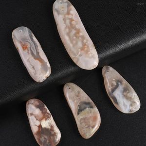 Pendant Necklaces 1pc Natural Stone Pendants Irregular Polished Cherry Blossom Agate For Jewelry Making Diy Women Necklace Party Crafts