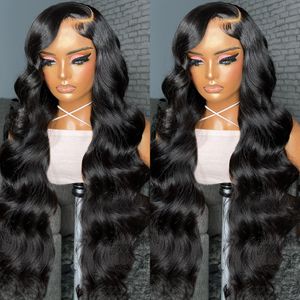 210% Glueless Wigs Human Hair Ready to Wear 5x5 Body Wave Transparent spetsstängning Glueless Wigs 6x4 Glueless spetsstängning Wig Wig