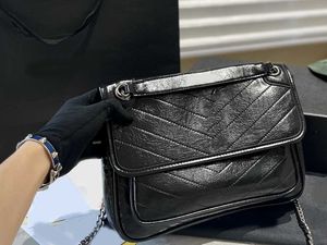 Loulou Bags niki ys cowhideバッグソフト女性レザーバッグショルダークロスボディラグジュアリーチェーンデザイナークラッチレディメッセンジャーエンベロープフラップ