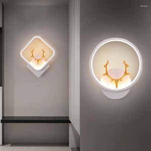 Lampa ścienna okrągłe nowoczesne kinkiety nocne LED Oprawa oświetleniowa salon lusterka