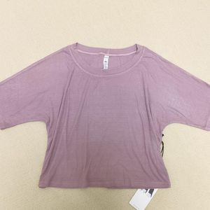 Active Shirts Yoga Casual Sports Short Sleeve T-shirt Round Neck Loose Batwing Blouse Bottoming Shirt Top For Women Sport