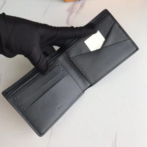 Toppdesigner Mens plånböcker Luxury Damier Graphite Purses Brodered Flower Letter Small Credit Card Holders Man Fashion Money Clutch Påsar med låda Högkvalitativ