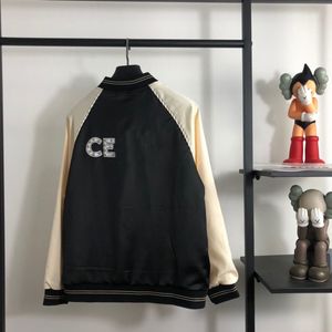 damskie kurtki baseballowe CE Windbreaker Windbreak Varsity Letter Scinging Single Breast Color Block Stand Staint