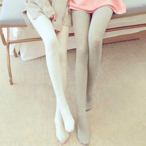 Women Socks Super Elastic Jacquard Tights Warm Solid Female Collant Stretchy Pantyhose Hosiery Autumn Winter