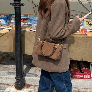 Evening Bags Women Top-Handle High Quality Large Capacity Crossbody Vintage Brown Bucket Female Fashion Shoulder Handbags Tote