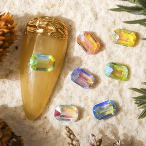 Nail Art Decorations 50Pcs/lot Mixed Gem Shape Resin Parts Supplies Kit 6 Colors Cute Japan Accessories 3d Creativity