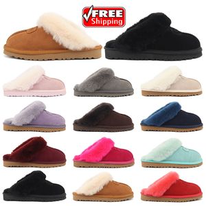 ES Tasman Slippers Tazz Slippers Australia Designer Shoes Chesut Fur Sheepskin Shearling Mules Men Ultra Mini Platform Shoes