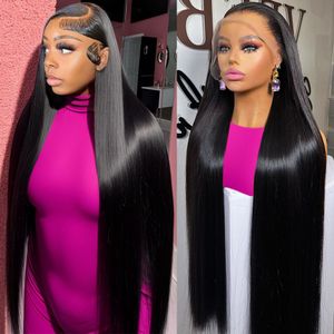 4x4 5x5 Schließe Glueless Perücke menschliches Haar Bereit für das Tragen brasilianischer 220%Dichte HD Spitze Frontal 360 Remy Straight Lace Front Perücken