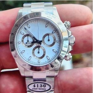 Clean Factory V11 Deluxe Watch Mens Sapphire Chronograph Watches Eta 4130 Ceramic Bezel 116500 Model 904L Case Steel Seth