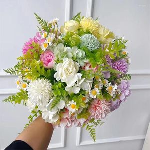 Декоративные цветы 1 Грубка Daisy Fake Hydrangea Rose невеста невесты