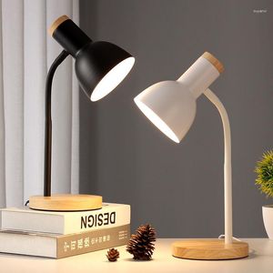 Lampade da tavolo Nordic Creative Legno Legno Led lampada a LED METAL METAL EYE DECORAZIONE DECORAZIONE LUNGA ARM ARM STUDIO STUDIO
