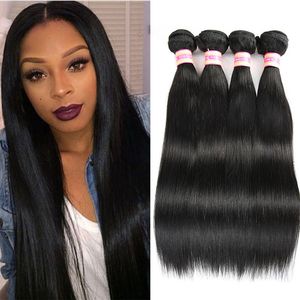 Brazilain Straight Human Hair Bundles Natural Black 10-30 inch Cheap Human Hair Extensions 1 3 4 Bundles Vendors Wholesale Hair