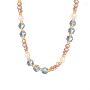 Catene bohemian perle d'acqua dolce collane per perline per donna fascino in acciaio inossidabile gioielli all'ingrosso colture regalo parari para mujer